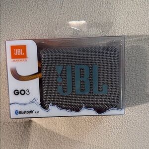 New JBL GO 3 Portable Speaker in Gray
